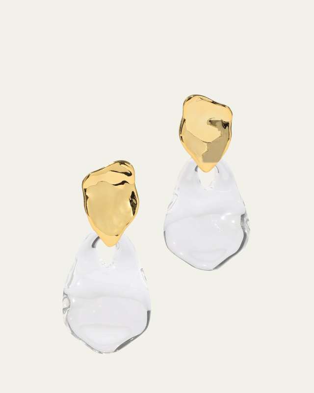 Liquid Lucite Wafer Earrings